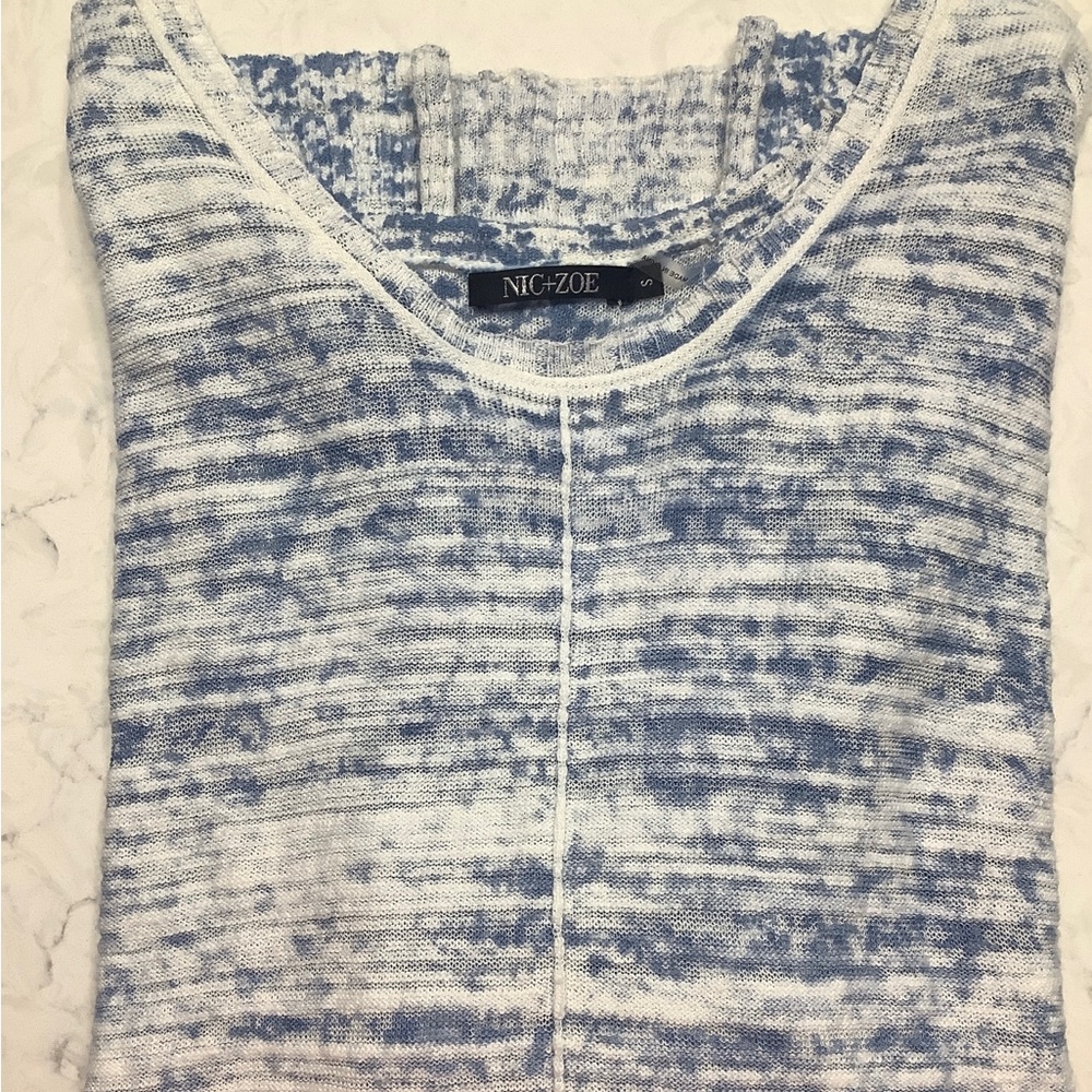 Nic+Zoe - Women’s Open Breeze Linen Blend Lightweight- Sweater, Size S - Picture 12 of 16